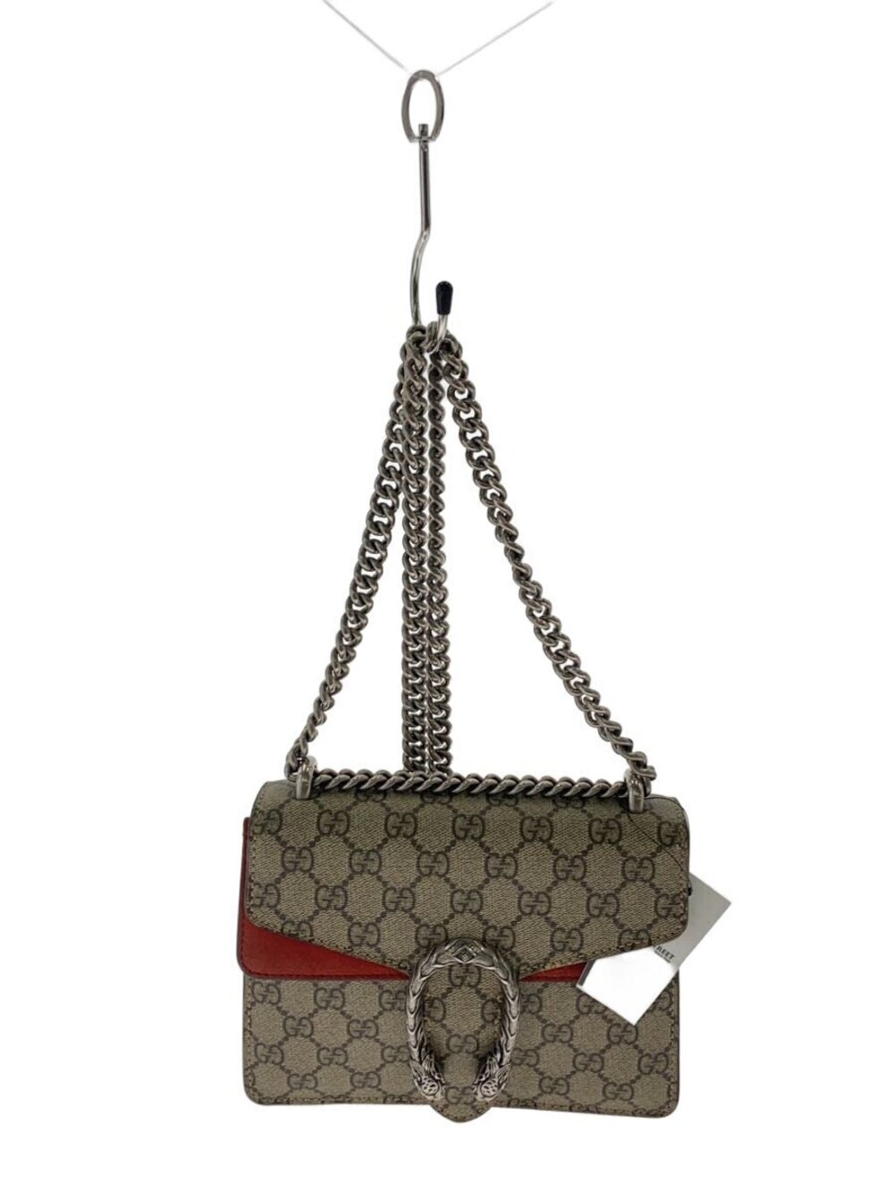 Gucci Chain Shoulder Bag Dionysus GG Supreme Leather Beige All over